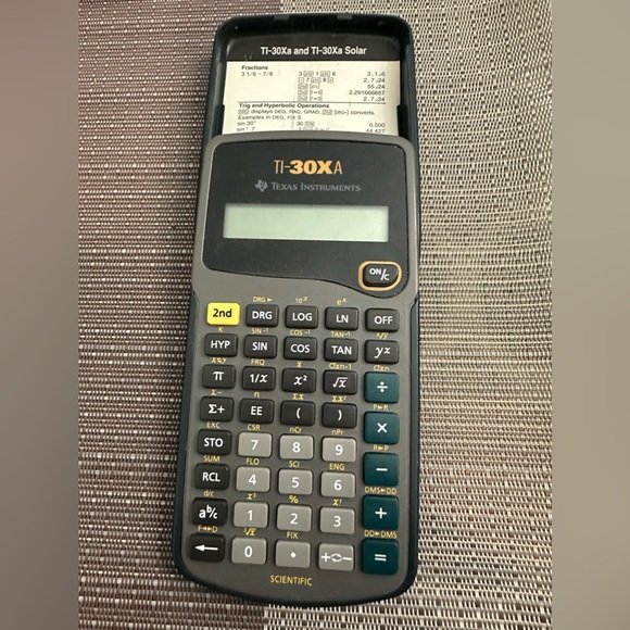 Texas Instruments Scientific Calculator TI 30XA Solar Power Gray EUC Pre Owned - Picture 1 of 4
